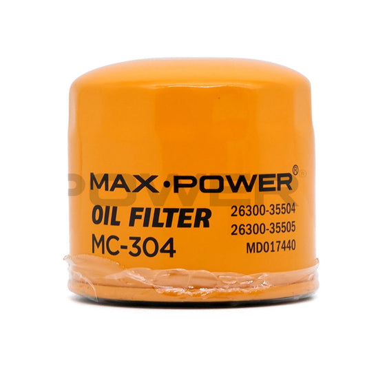 Max Power Oil Filter MC-304 for Hyundai Accent, Tucson, Sonata, Elantra, Getz Gas, Kia Rio, Sportage, Soul, Sorento Gas