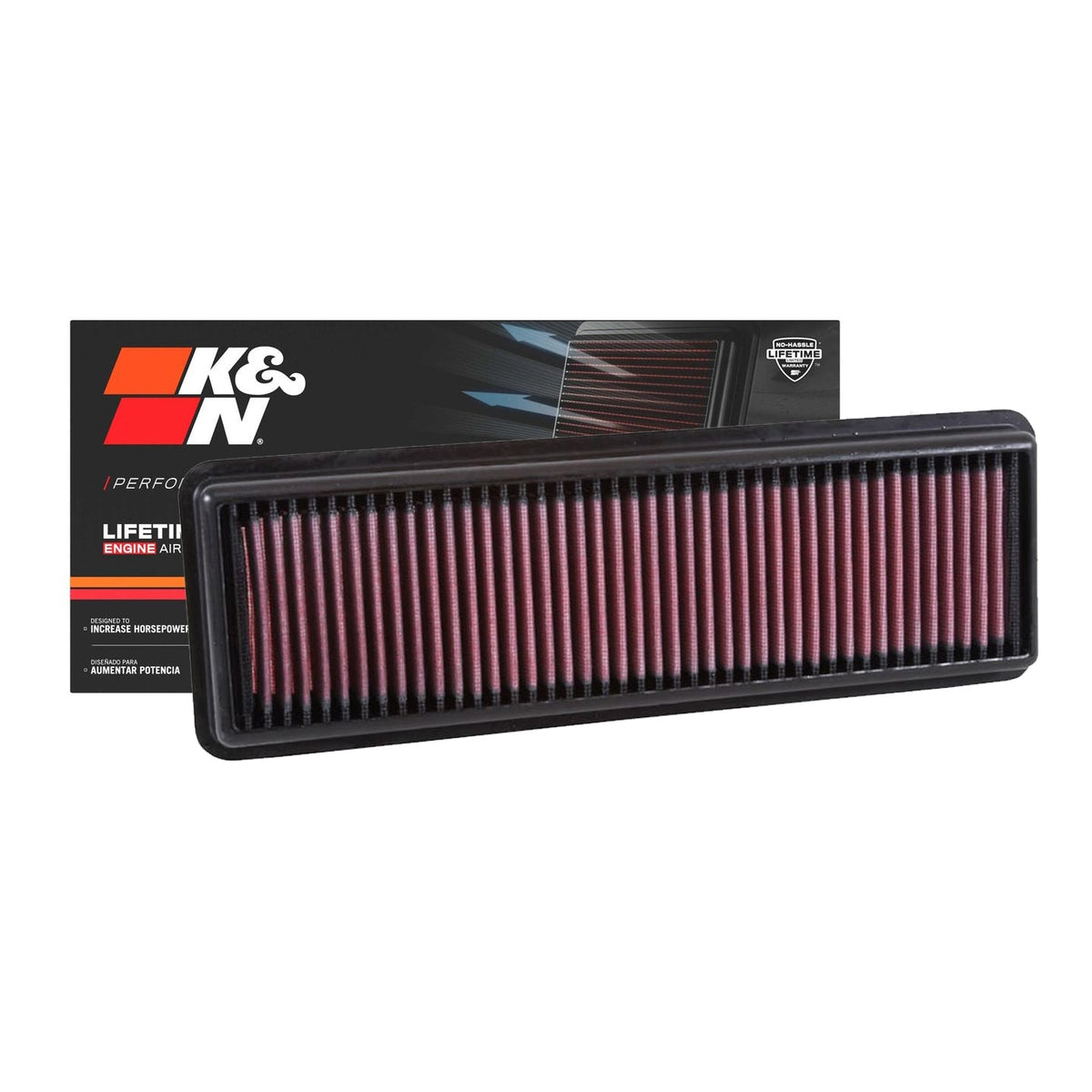 K&N Engine Air Filter Washable 33-3042 for BMW X3, X4, X5 2015-2018, 518D, 520D 2014-2017