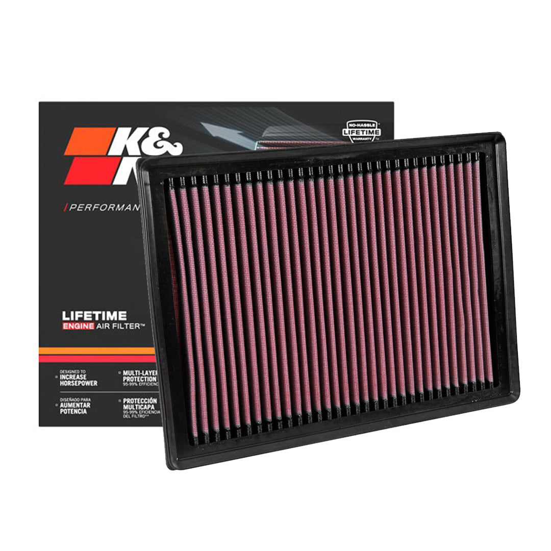 K&N Engine Air Filter Washable 33-3045 for Toyota Fortuner Hilux, Innova 2015-Up, Mitsubishi L200 Triton 4N16