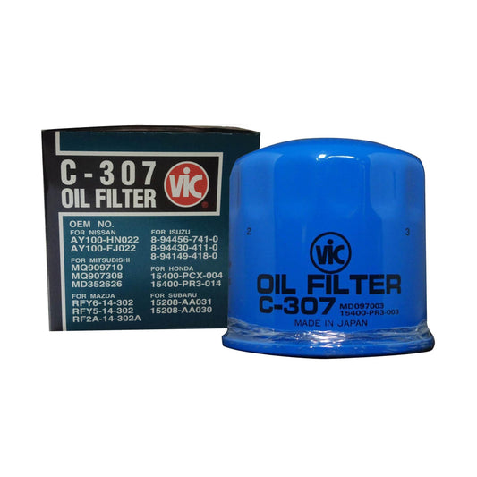 VIC Oil Filter C-307 for Mitsubishi Galant, Mazda, Honda Accord, Civic Esi, City, Isuzu Trooper, Toyota 86