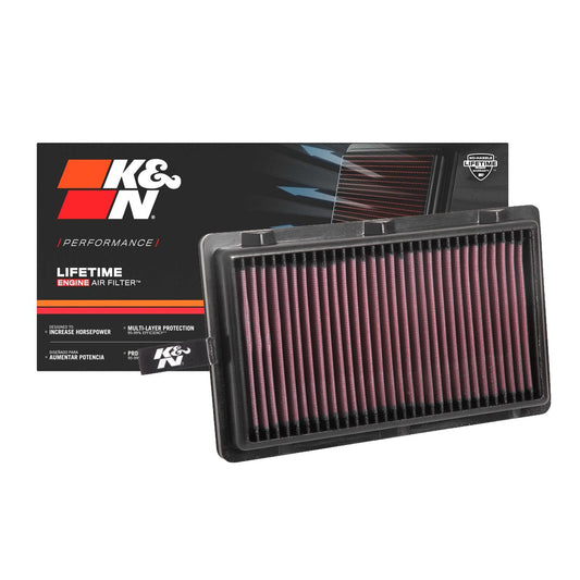 K&N Engine Air Filter Washable 33-3125 for Hyundai Tucson Diesel 2016-Up, Kia Sportage 2015-2019
