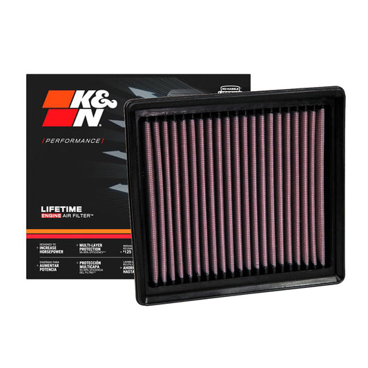 K&N Engine Air Filter Washable 33-3154 for Lexus UX250h 2.0 2019-Up, Yaris Hybrid 1.5, Corolla Hybrid