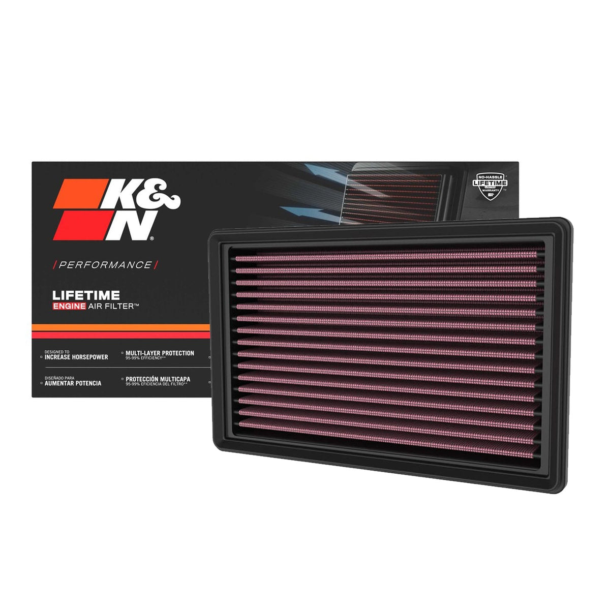 K&N Engine Air Filter Washable 33-3179 for Toyota Yaris Cross 1.0, 1.5 2021-Up