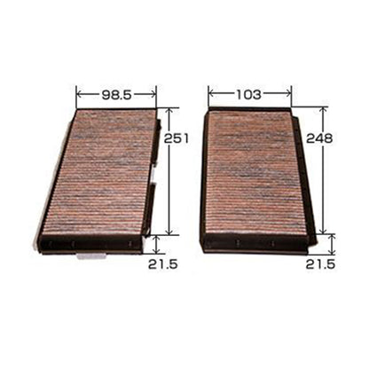 VIC XPower Carbon Cabin Filter AC-406E 2pcs. per set for Mazda 3