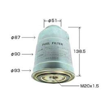 VIC Fuel Filter FC-409 for Kia Ceres, Ford Ranger, Isuzu 6HF1