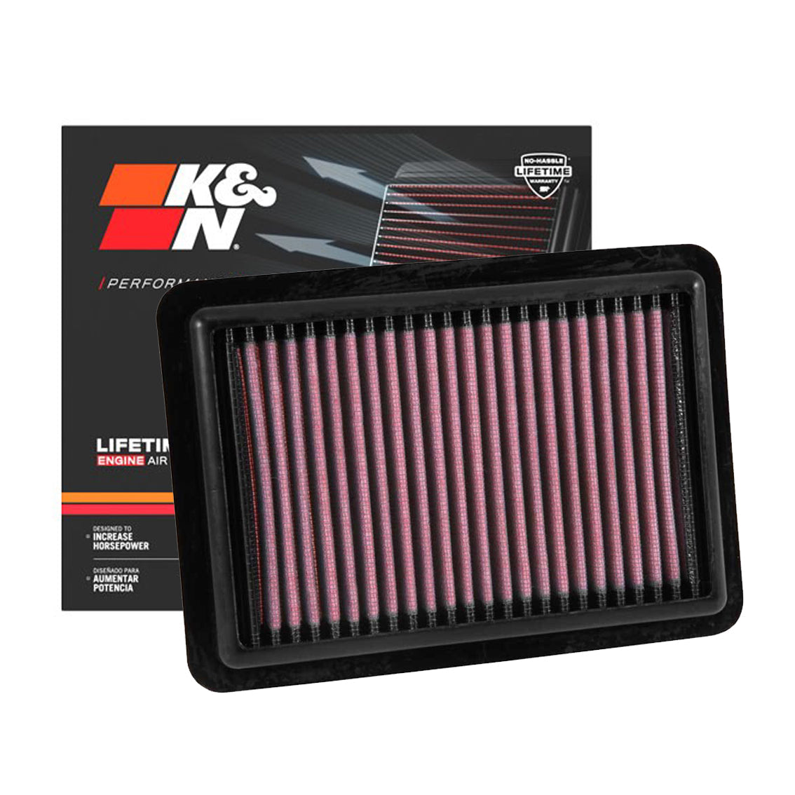 K&N Engine Air Filter Washable 33-5027 for Honda City, Jazz, Fit 2021-Up, BRV 2021-2023