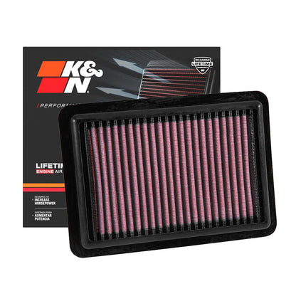 K&N Engine Air Filter Washable 33-5027 for Honda City, Jazz, Fit 2021-Up, BRV 2021-2023