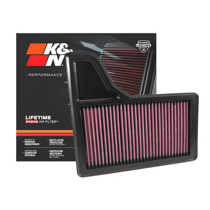 K&N Engine Air Filter Washable 33-5029 for Ford Mustang 5.0 V6, V8 2015-2020