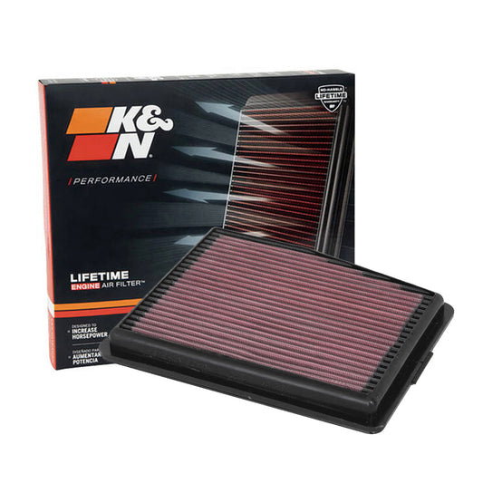 K&N Engine Air Filter Washable 33-5109 for Hyundai Santa Fe, Tucson, Sonata 2021-Up, Kia Sportage, Sorento 2020-Up