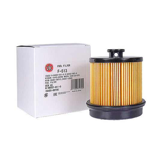 VIC Fuel Filter Element Type F-513 for Isuzu 4HK1/6HK1, QKR77 E, NLR77, NLR85 E, NMR85E, NPR 85 K 2018-