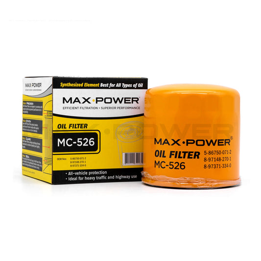 Max Power Oil Filter MC-526 for Isuzu ELF450, 4HF1, 4HF1-T, 4HG1, 4HL1, 6HK1