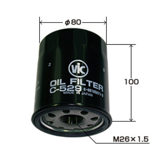 VIC Oil Filter C-529 for Isuzu D-MAX, MU-X