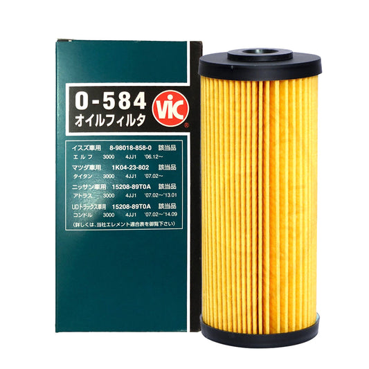 VIC Oil Filter Element Type O-584 for Isuzu Elf 4JJ1-T, Mazda Titan
