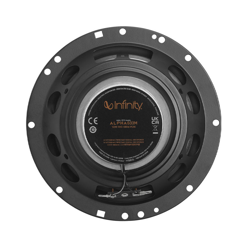 Infinity Coaxial Speaker Alpha 603M 6.5" 3-way 60W RMS 4Ω