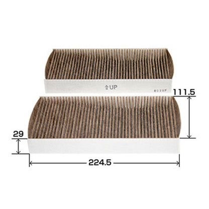 VIC XPower Carbon Cabin Filter AC-803EX for Honda Civic, CR-V