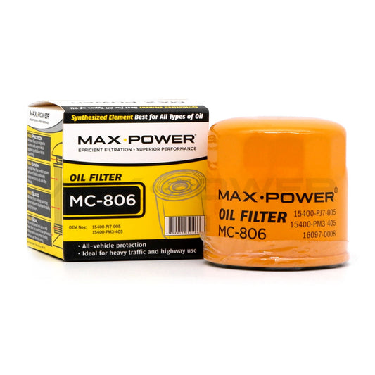 Max Power Oil Filter MC-806 for Honda Civic, City, Jazz, Brio, Mobilio, CRV
