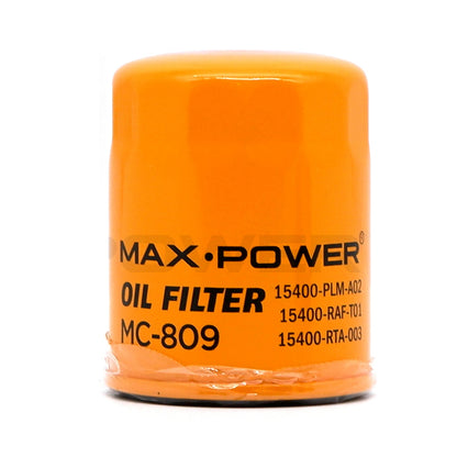 Max Power Oil Filter MC-809 for Honda City, Civic, CRV, BR-V, Brio, CR-Z, Fit, HRV, Mobilio, Odyssey