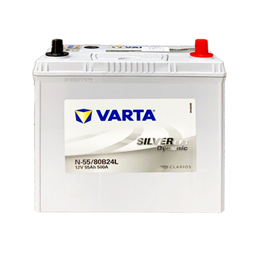 Varta Battery Silver EFB Power Frame N55-80B24L 1SN / NS60 Start & Stop Ready