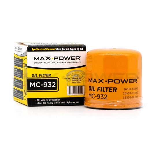Max Power Oil Filter MC-932 for Toyota Wigo, Avanza, Rush, Suzuki, APV, Esteem, Swift, Vitara, Carry, Ertiga