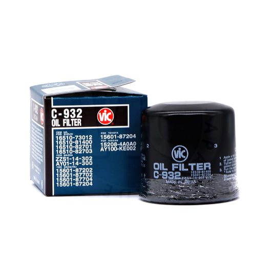 VIC Oil Filter C-932 for Suzuki Vitara, Esteem, Jimny '19-, Swift Dzire '12-, Ertiga '16-, APV, Ciaz 1.4L '16-, Alto 16-, Toyota Wigo '47.