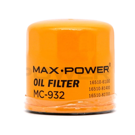 Max Power Oil Filter MC-932 for Toyota Wigo, Avanza, Rush, Suzuki, APV, Esteem, Swift, Vitara, Carry, Ertiga