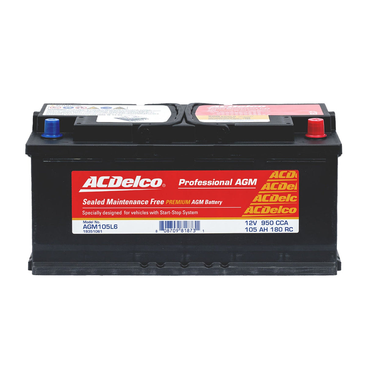 ACDelco Battery AGM DIN100 / BCI / DIN H9 / L6 / AGM105L6