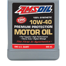 Load image into Gallery viewer, AMSOIL 100% Synthetic Oil Premium Protection 10W40 1 Quart
