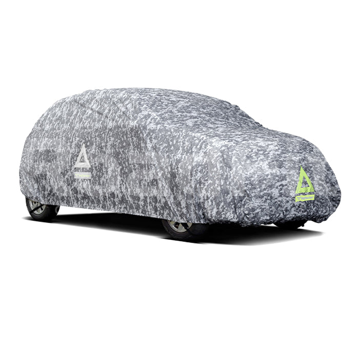 Deflector Water Resistant Car Cover Arctic Camouflage Fabric Hatchback Large