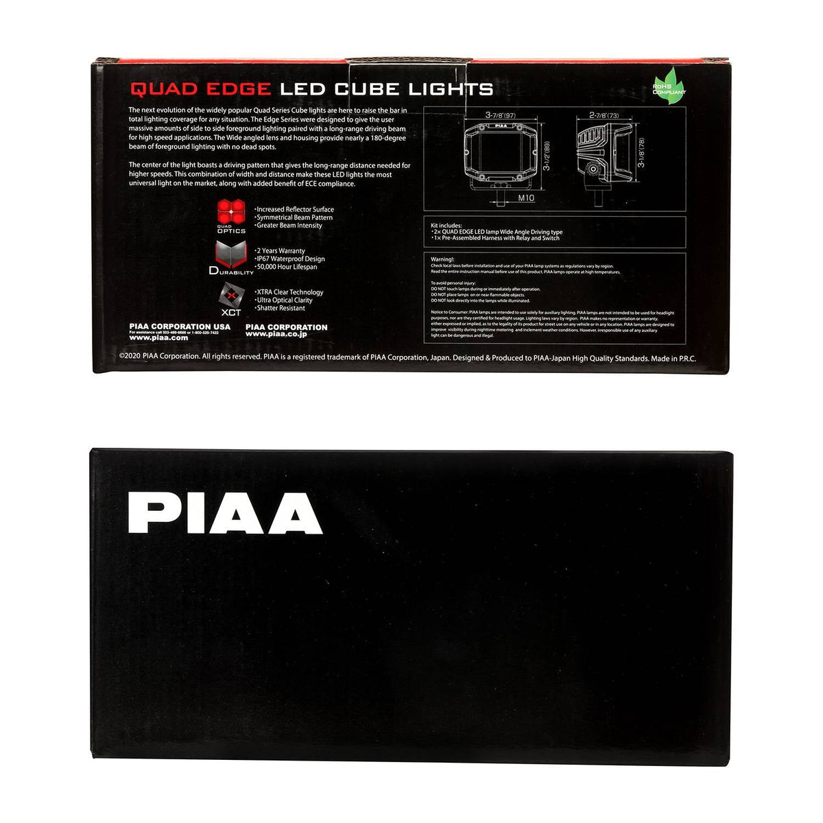 PIAA LED Cube Quad Edge Wide-Angle Driving 5600K, 12V, 24W 4"