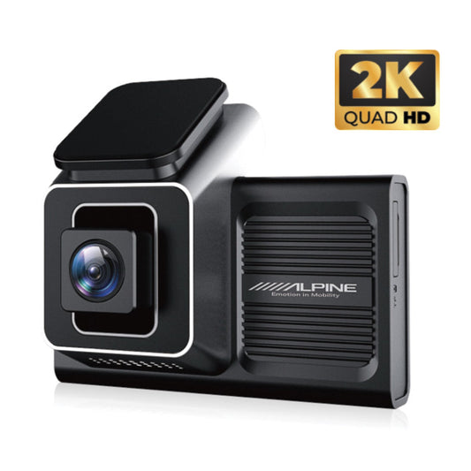 Alpine Dashcam DVR-M01D 3" Screen Dual Channel 2K QHD Resolution