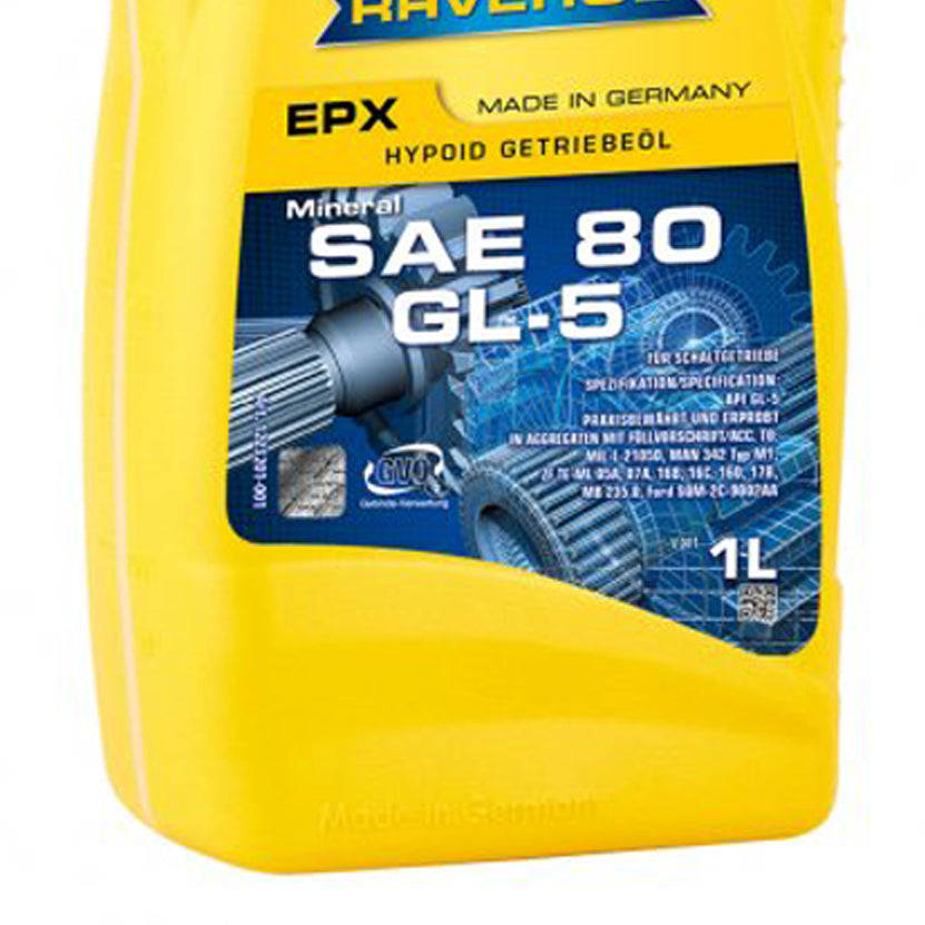 Ravenol Mineral Manual Transmission Gear Oil Getriebeoel EPX GL-5 80W 1 Liter