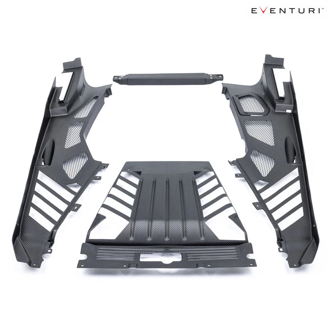Eventuri Carbon Fiber Engine Cover Set Matte Finish for Lamborghini Huracan