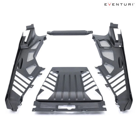 Eventuri Carbon Fiber Engine Cover Set Matte Finish for Lamborghini Huracan