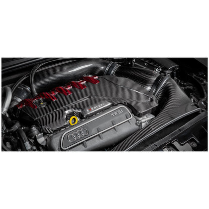 Eventuri Carbon Fiber Black and Red Engine Cover for Audi RS3 Gen 2 / TTRS 8S