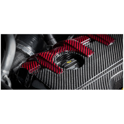 Eventuri Carbon Fiber Black and Red Engine Cover for Audi RS3 Gen 2 / TTRS 8S