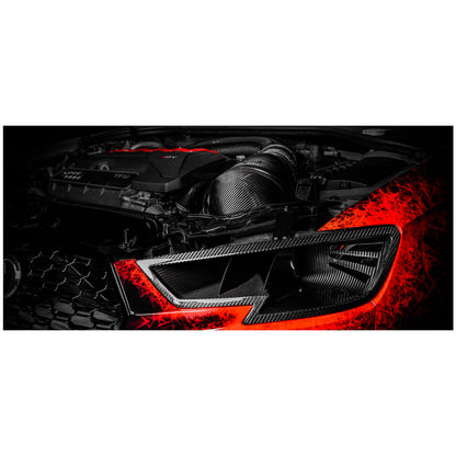Eventuri Carbon Fiber Headlamp Race Ducts for Audi RS3 Stage 3 Intake