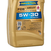 Load image into Gallery viewer, Ravenol Fully Synthetic Clean Synto USVO FDS 5W30 1 Liter
