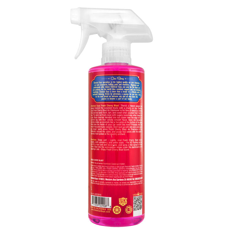 Chemical Guys Air Freshener And Odor Eliminator Fresh Cherry Blast Scent 16 oz.