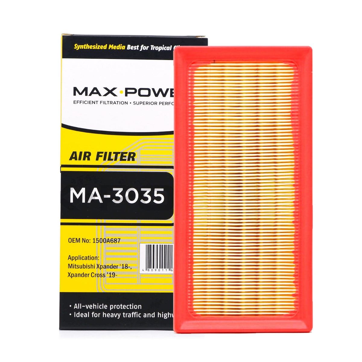 Max Power Air Filter MA-3035 for Mitsubishi Xpander 2018-2023, Xpander Cross 2019-2023