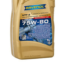 Load image into Gallery viewer, Ravenol Fully Synthetic Manual Transmission Gear Oil GL-4 MTF-2 SAE 75W80 1 Liter
