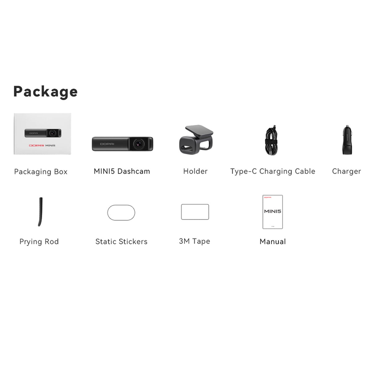 DDPAI Dashcam Mini 5 with 4G Box 2160P 4K UHD Resolution