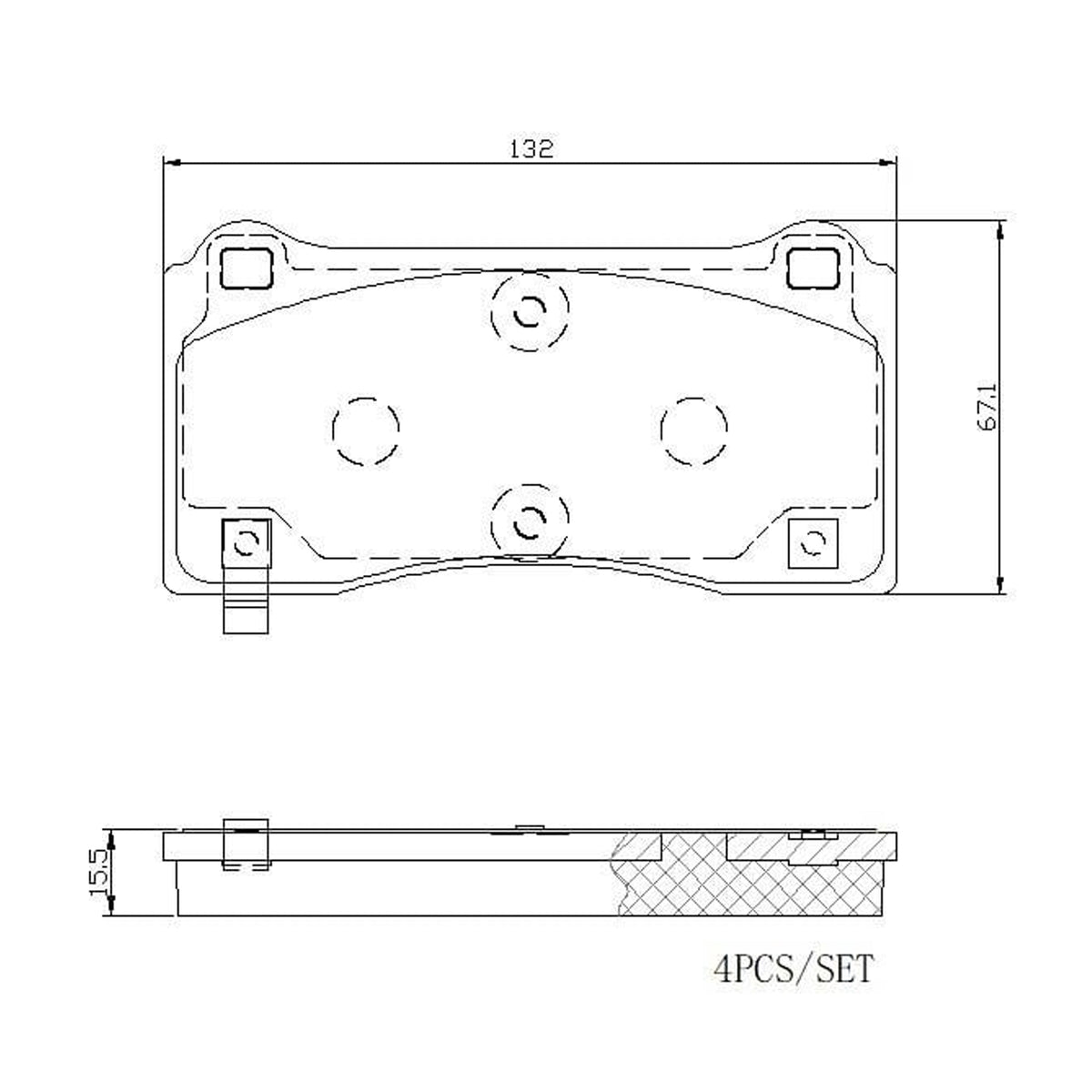 Brembo Front Semi Metallic EV Brake Pad P09028E for Tesla Model 3