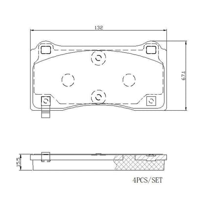 Brembo Front Semi Metallic EV Brake Pad P09028E for Tesla Model 3