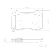 Load image into Gallery viewer, Brembo Rear Ceramic Brake Pad P11024N for Jeep Grand Cherokee, Chrysler 300C, Dodge Challenger, Charger
