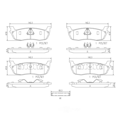 Brembo Rear Ceramic Brake Pad P24083N for Ford F150 1997-2008