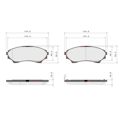Brembo Front Ceramic Brake Pad P24086N for Ford Everest 2003-2015, Ranger 2006-2011