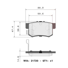 Load image into Gallery viewer, Brembo Rear Ceramic Brake Pad P28022N for Honda Integra 1994-2006, Odyssey 2014-2021, Prelude 1992-2001
