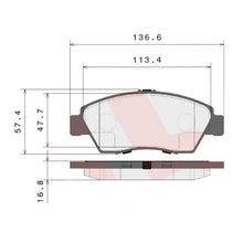 Load image into Gallery viewer, Brembo Front Ceramic Brake Pad P28023N for Honda City GM, Civic EK/ES, Jazz GD/GE/GK
