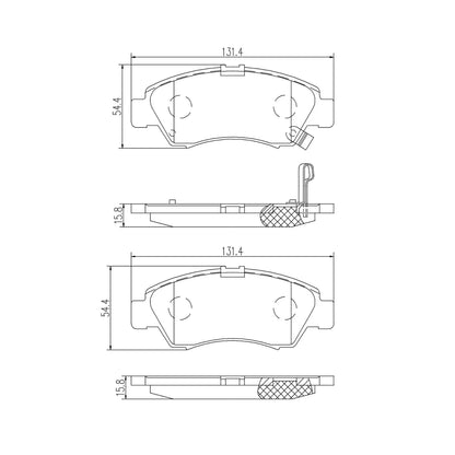 Brembo Front Ceramic Brake Pad P28024N for Honda Civic EK, Jazz GD, Brio