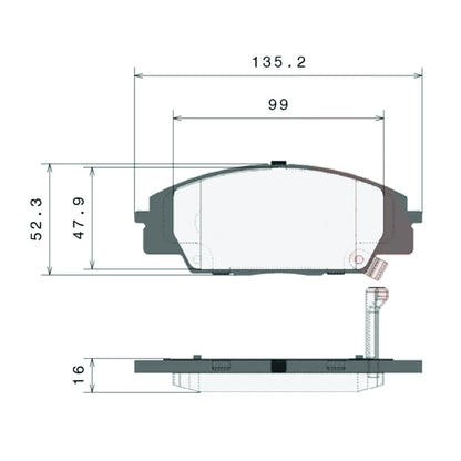 Brembo Front Ceramic Brake Pad P28032N for Honda S2000 1999-2009